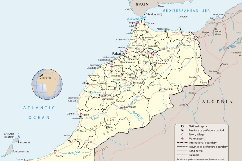 Moroccan map